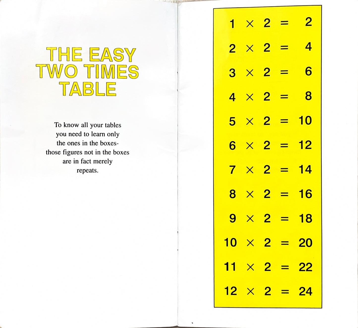 Times Table Book