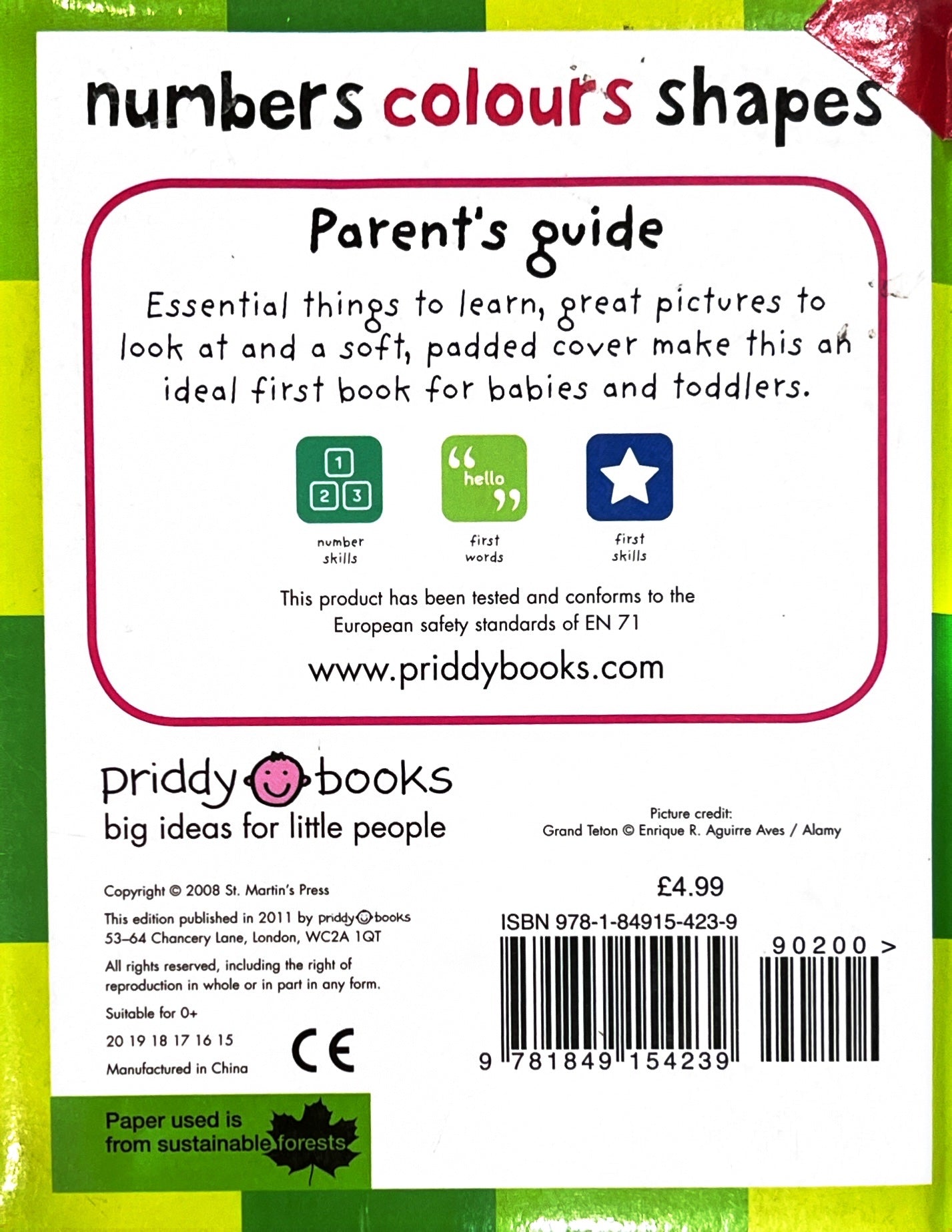 Numbers, Colours and Shapes (Padded Book)