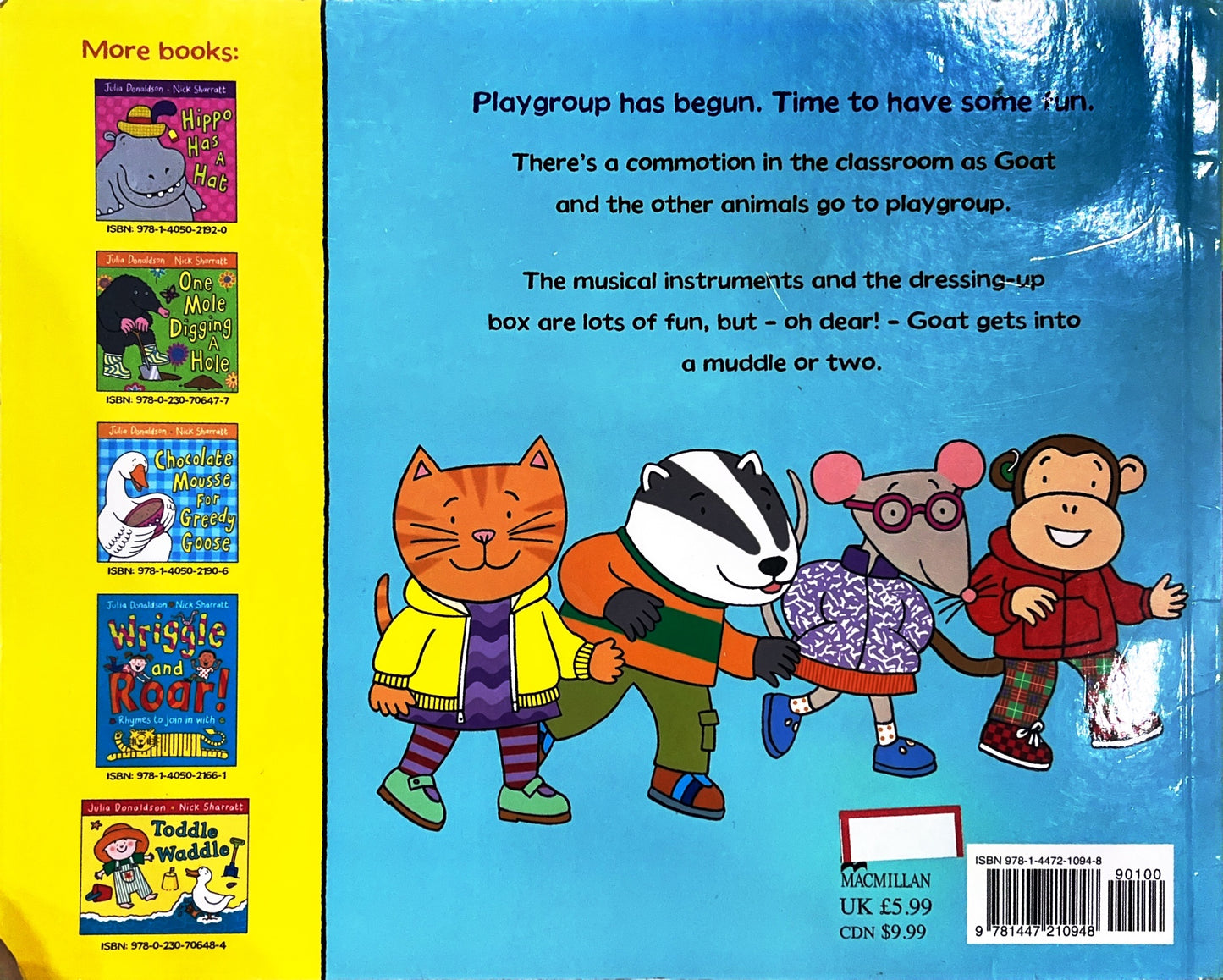 Goat goes to Playgroup (Julia Donaldson)