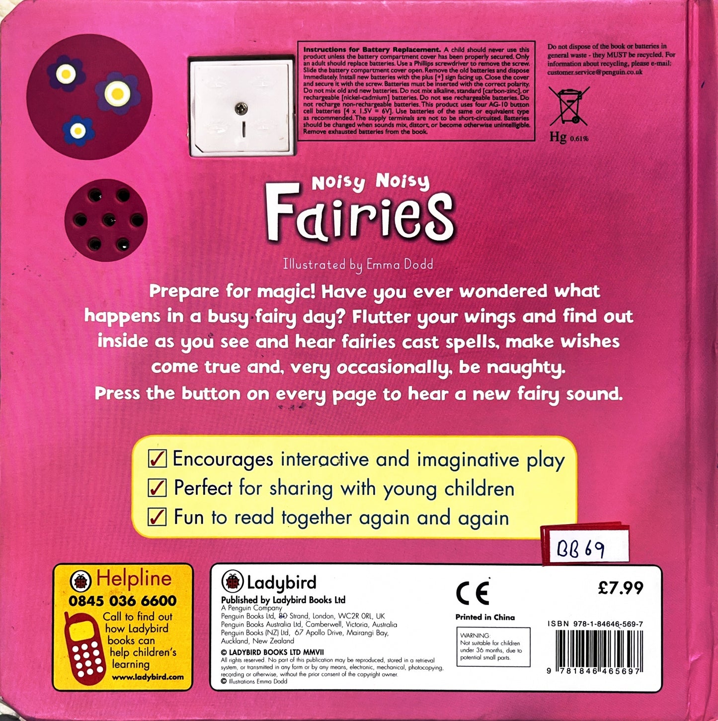 Noisy Noisy fairies (Touch and Feel, sound don't work)