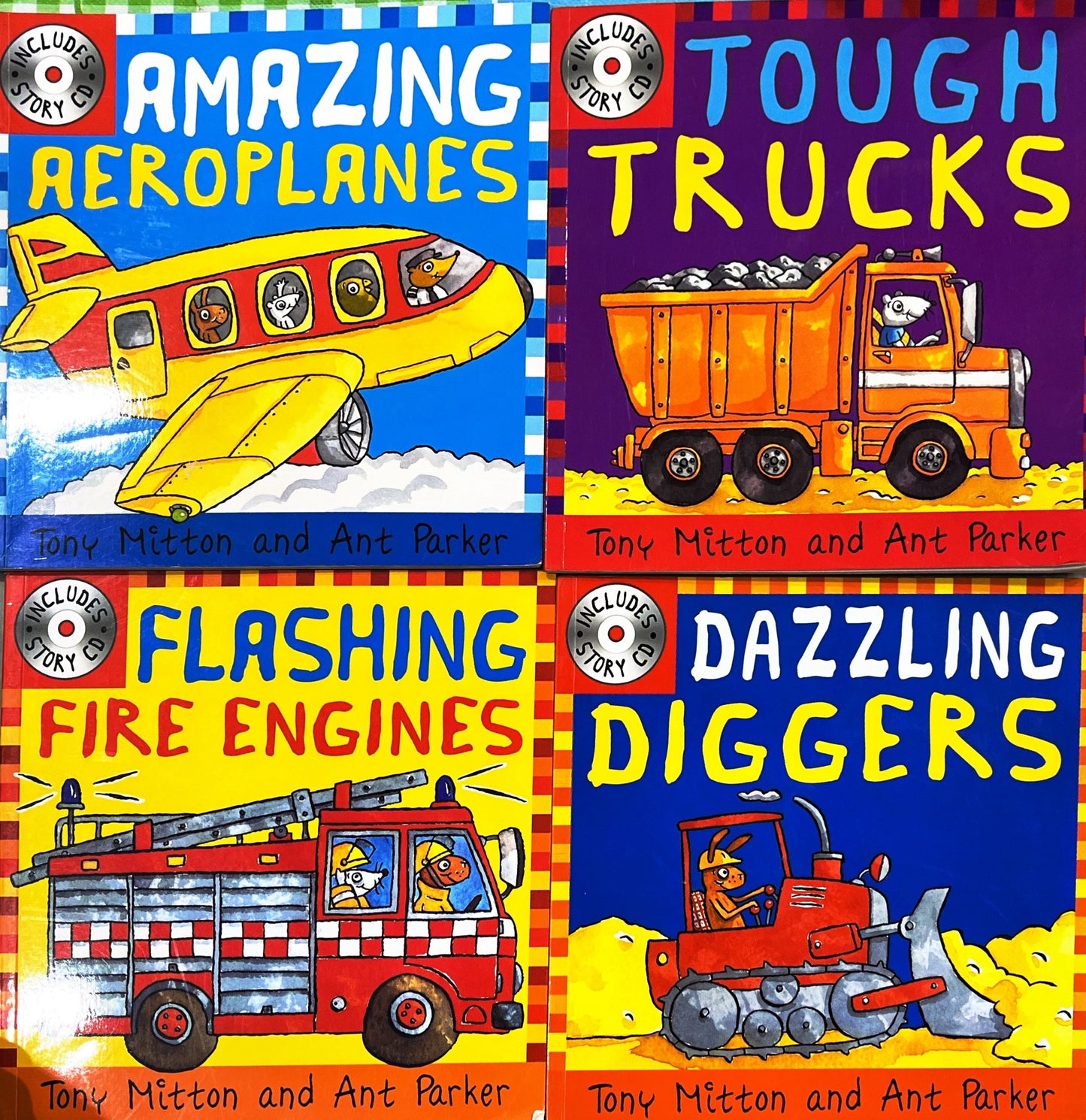 Tony Mitton Combo (Aeroplanes, Trucks, Fire Engines and Diggers)