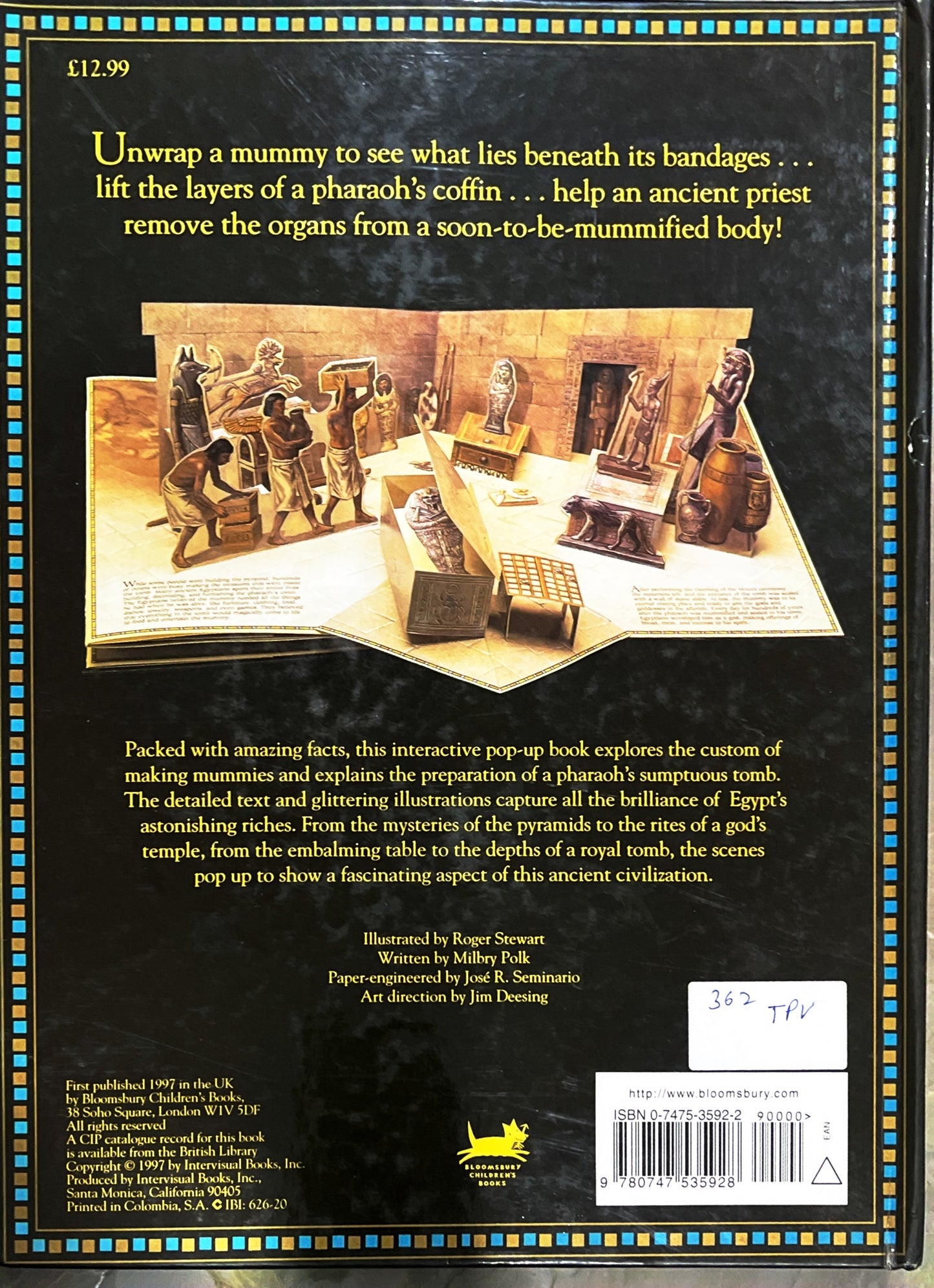 Egyptian Mummies (Pop Up Book): Rare Find