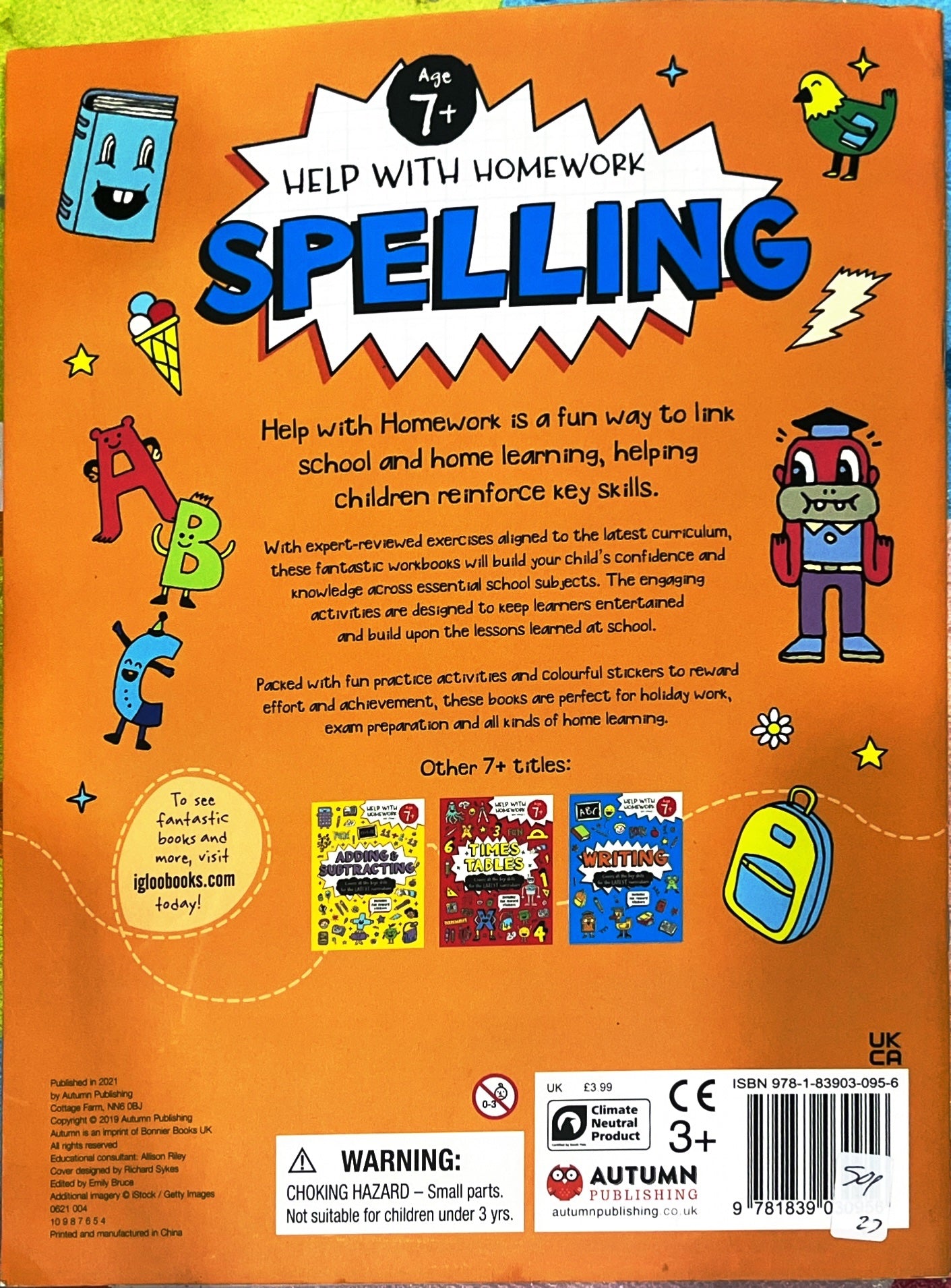 Speling with rewarding stickers (7 years+)