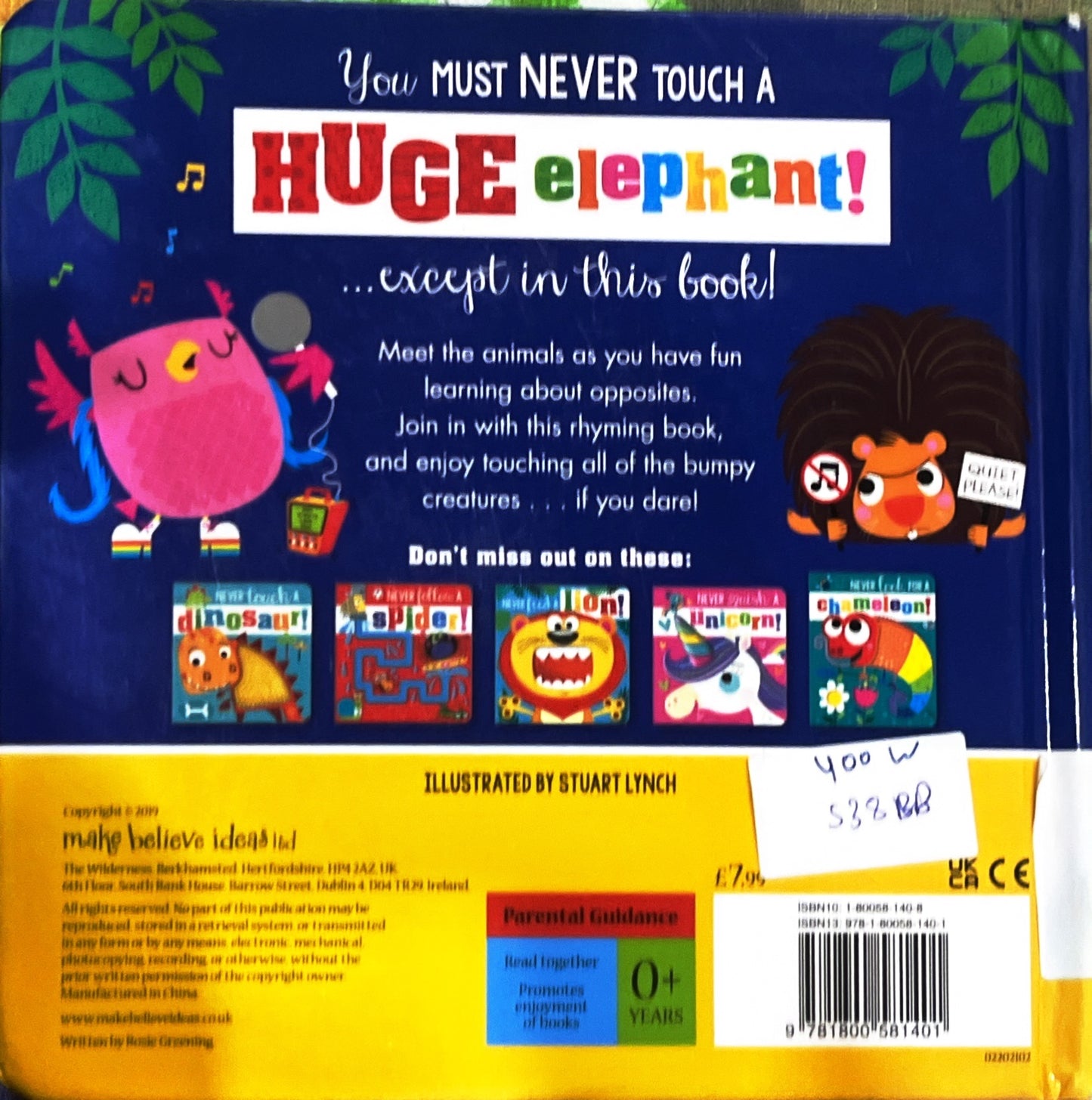 Never Touch a Huge Elephant (Touch and feel)