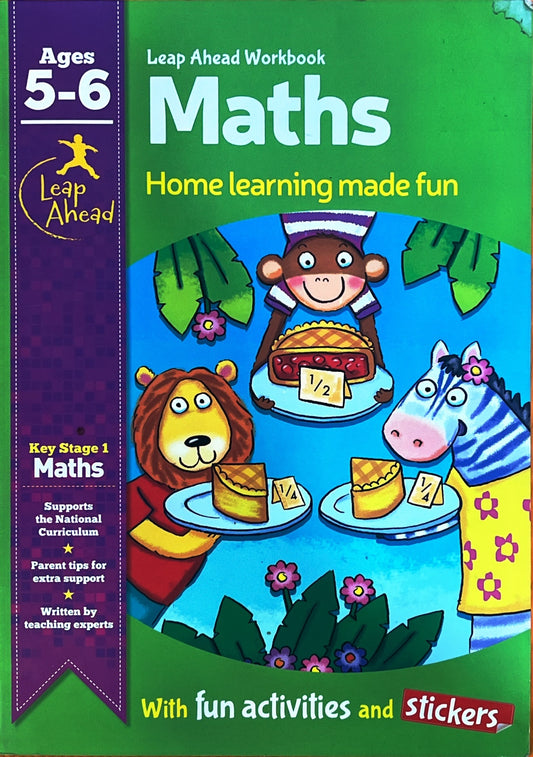 Leap Ahead Maths made fun for 5-6 years (with stickers and activities)